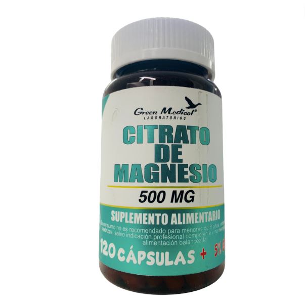 Citrato de Magnesio x 120 cápsulas Green Medical
